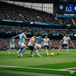 موعد مباراة مانشستر سيتي وتوتنهام والقنوات الناقلة لها موسم 2025-2026